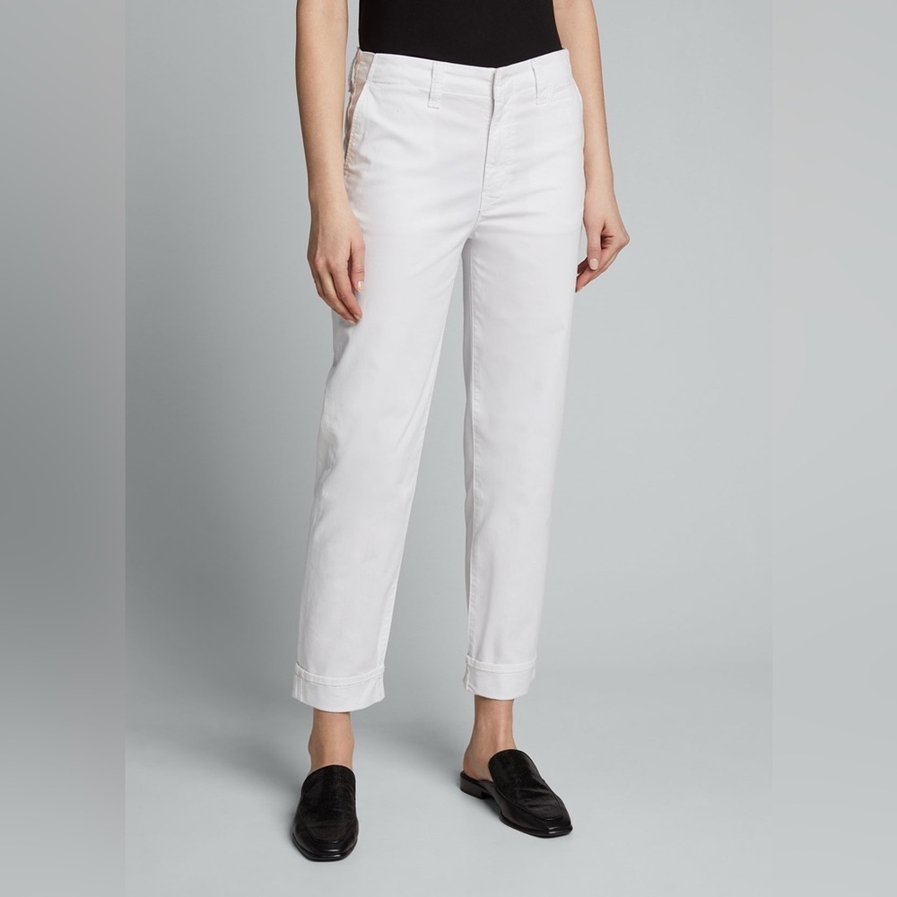 NEW J Brand Size 31 White Ollie High Rise Relaxed Trouser Straight Leg Pants